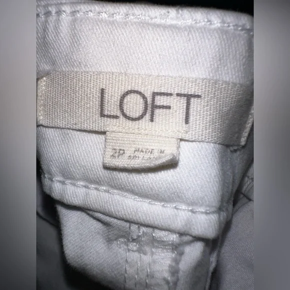 LOFT | Women’s Size 2P Flattering White Trouser Pant Slacks - Picture 3 of 5